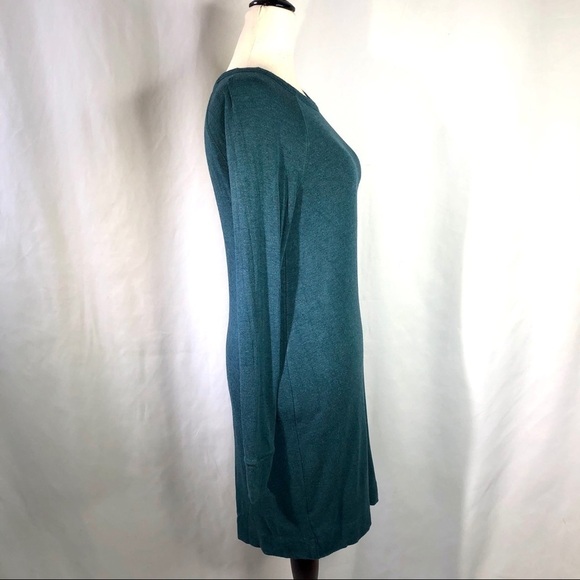Lou & Grey super soft rayon t-shirt dress teal XS - Picture 6 of 8
